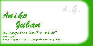 aniko guban business card